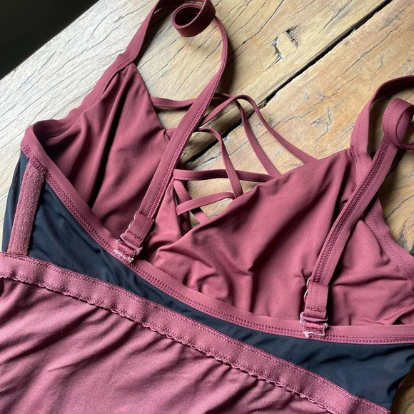 Seafolly Anthropologie Women's Active One Piece Swimsuit in Plum - Picture 6 of 11